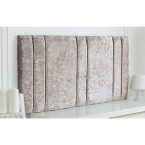 Milano Crushed Velvet 2ft6 Small Single 20" Headboard - Champagne