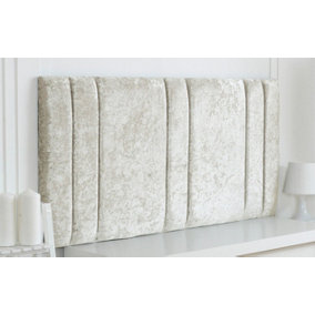 Milano Crushed Velvet 2ft6 Small Single 20" Headboard - Cream