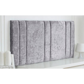 Milano Crushed Velvet 2ft6 Small Single 20" Headboard - Grey