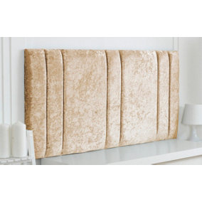 Milano Crushed Velvet 3ft Single 20" Headboard - Gold