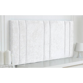 Milano Crushed Velvet 4ft Small Double 20" Headboard - White