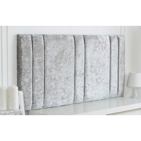 Milano Crushed Velvet 6ft Super King 20" Headboard - Silver