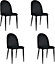 Milano Dining Chair, Set of 4, Black