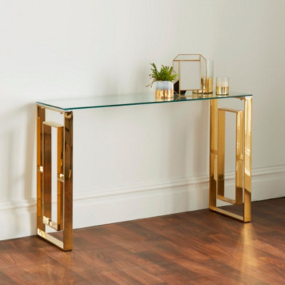 Milano Gold Plated Console Table