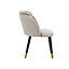 Milano Velvet Dining Chair Set of 2, Grey/Gold