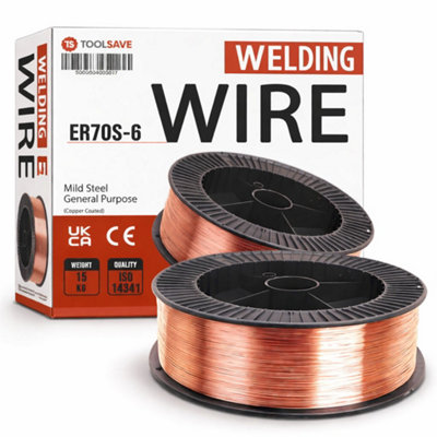 Mild Steel MIG Welding Wire Reel ER70S-6 1.0mm 15KG Copper Coated ISO ...