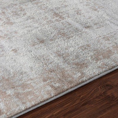 MILENA Abstract Modern Marble Beige/White Area Rug 160 x 215 cm
