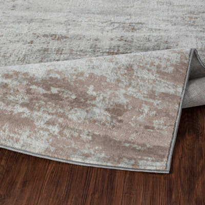 MILENA Abstract Modern Marble Beige/White Area Rug 160 x 215 cm