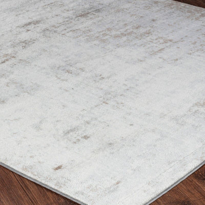 MILENA Abstract Modern Marble Beige/White Area Rug 160 x 215 cm