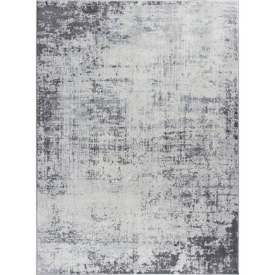 MILENA Abstract Modern Marble Grey/White Area Rug 120 x 170 cm