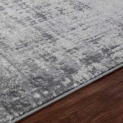 MILENA Abstract Modern Marble Grey/White Area Rug 160 x 215 cm
