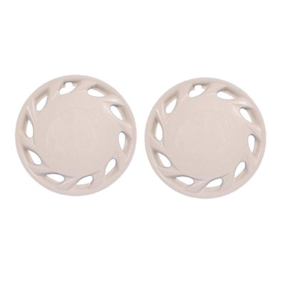 Milenco 13" Secure Fit Stylish Glace Magnolia Caravan Wheel Trims Set of 2