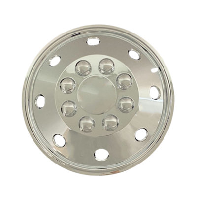 Milenco 16" Chrome Universal Plastic Wheel Trims Set of 4 for Motorhomes