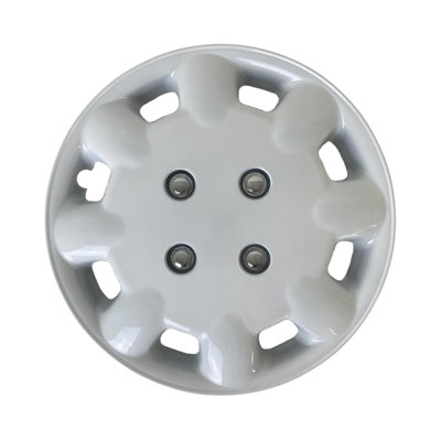 Milenco 333W White 13" Caravan Wheel Trims Set of 2