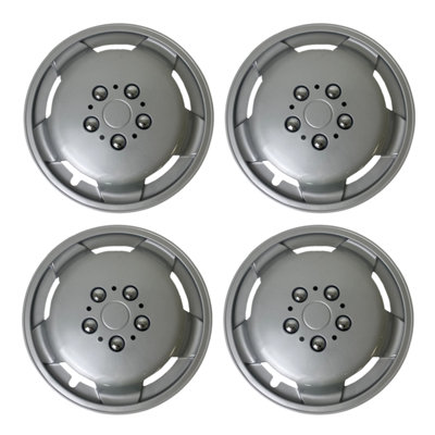 Milenco 5060S 15" Silver Motorhome Wheel Trims  Set of 4