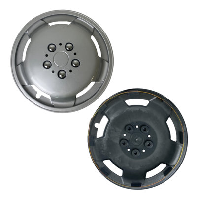 Milenco 5060S 15" Silver Motorhome Wheel Trims  Set of 4