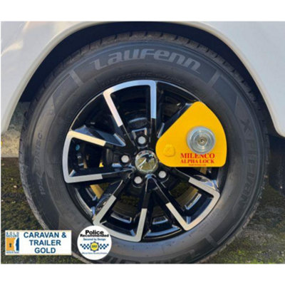 Milenco Alpha Gold Caravan Wheel Lock