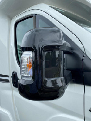 Milenco Falcon Long Arm Mirror Covers Black