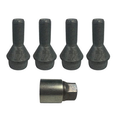 Milenco M14 15" Locking Wheel Nuts Set of 4 with Key