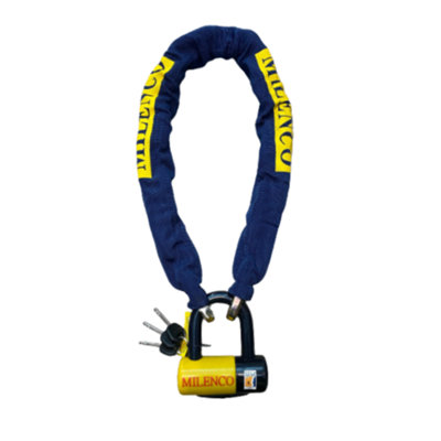 Milenco Motorbike Lock Dundrod + U-Lock 14mm Chain 1m