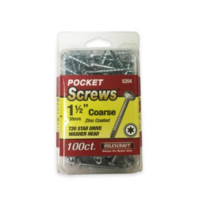 Milescraft 1-1/2" Pocket Screws - Coarse (100 Pack) 5204