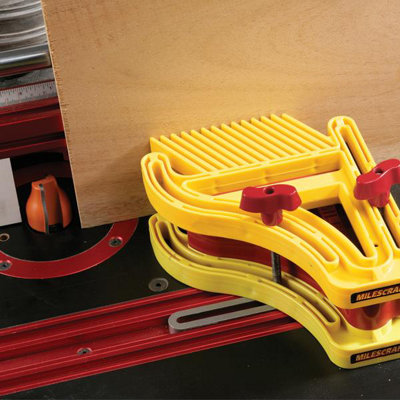 Milescraft 1407 D/T Feather Board - Universal double or tandem spring boards for woodworking on table saws, milling tables and band saws, yellow : Milescraft