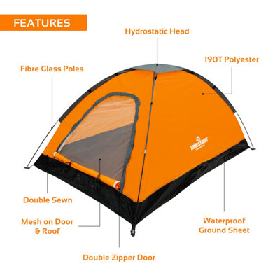Milestone Camping 1-Person Pop-Up Dome Tent