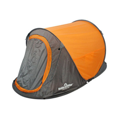 Milestone Camping 1 Person Pop Up Tent with Portable Carry Bag