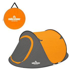 Milestone Camping 2-Person Pop-Up Tent with Portable Carry Bag