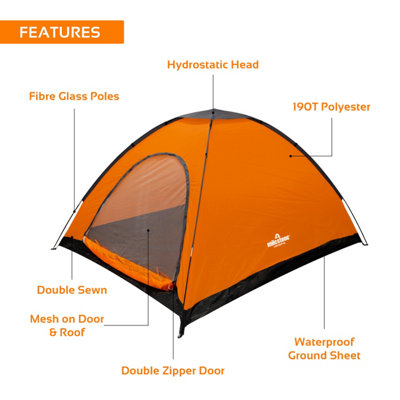 Milestone Camping 4-Person Pop-Up Dome Tent