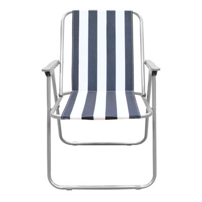 Lightspeed Outdoors Eco Bright Stripes Beach Chair - 4-Position Recliner With Backpack Straps
