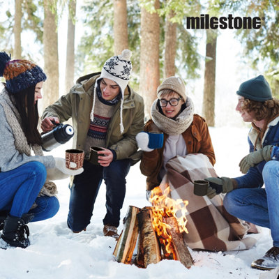 Milestone Camping Enamel Travel Mugs, Plates & Bowls/Ideal For Camping, Hiking, Fishing, Travels & More/Black Colour