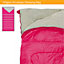 Milestone Camping Envelope Single Sleeping Bag - Pink