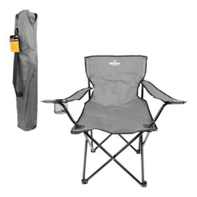 Milestone Camping Folding Camping Chair - Grey