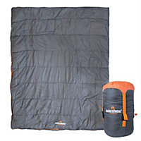 Milestone Camping Grey Double Insulation Envelope Sleeping Bag