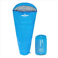 Milestone Camping Mummy Single Sleeping Bag - Blue
