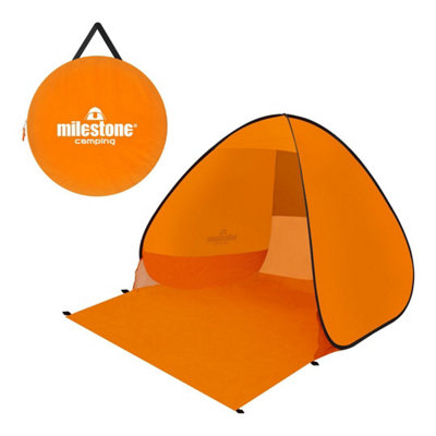 Milestone Camping Pop-Up Beach Tent with Extendable Ground Sheet