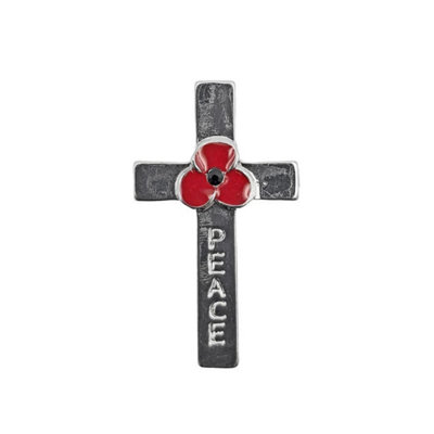 Milford Collection Lila Poppy Peace Remembrance Brooch