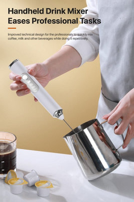 Milk Frother Handheld, USB Rechargeable Foam Maker Electric
