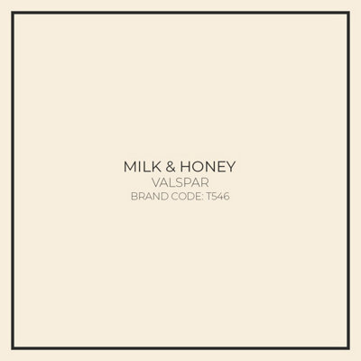 Milk & Honey Toughened Glass Kitchen Splashback - 1000mm x 1000mm