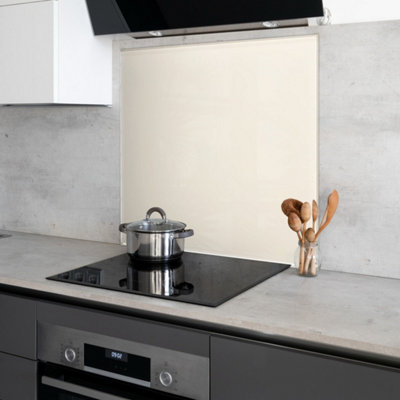 Milk & Honey Toughened Glass Kitchen Splashback - 600mm x 600mm