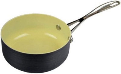 Milk Pan Hard Stainless Steel Handle Saucepan Milkpan Non Stick Ceramic 14Cm