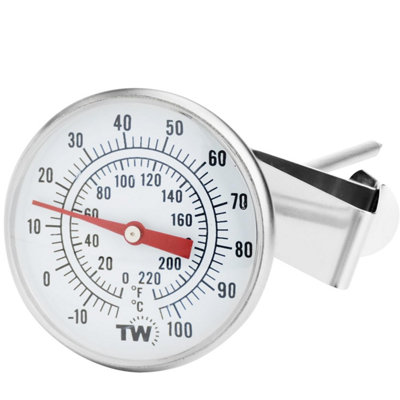 Milk Thermometer For Coffee - Also Ideal For Cheese Yoghurt Dairy Barista Making 170 mm Probe