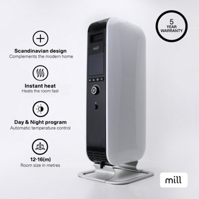 Mill Gentle Air Oil Filled Radiator 1000W White