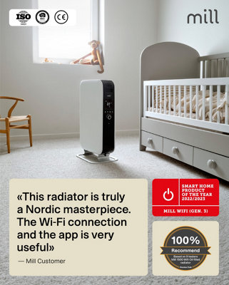 Mill Heat Gentle Air WiFi Oil Filled Radiator 2000W