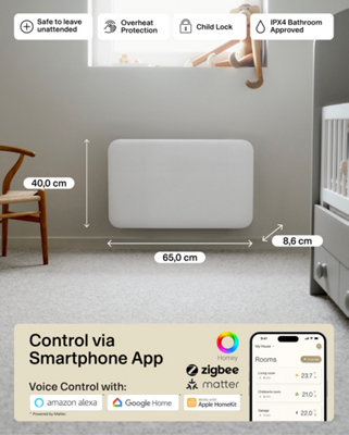 Mill Heat Invisible Smart WiFi Panel Heater 700W