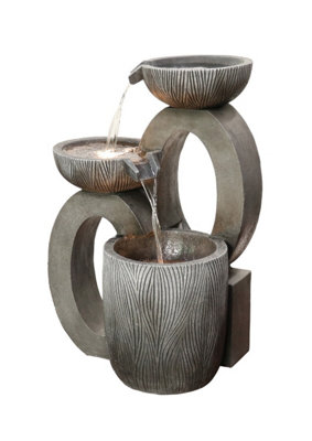 Millennium Bowls Contemporary Water Feature with Cover