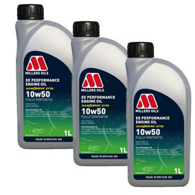 MILLERS EE Performance Abarth 10w50 Fully Synthetic Engine Oil 3x1L