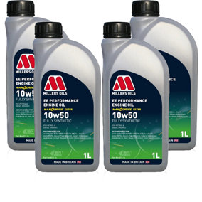 MILLERS EE Performance Abarth 10w50 Fully Synthetic Engine Oil 4x1L