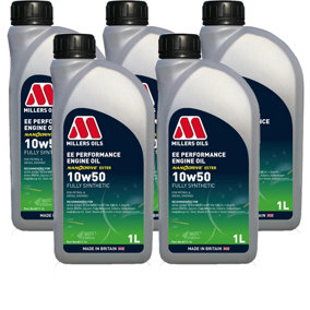MILLERS EE Performance Abarth 10w50 Fully Synthetic Engine Oil 5x1L